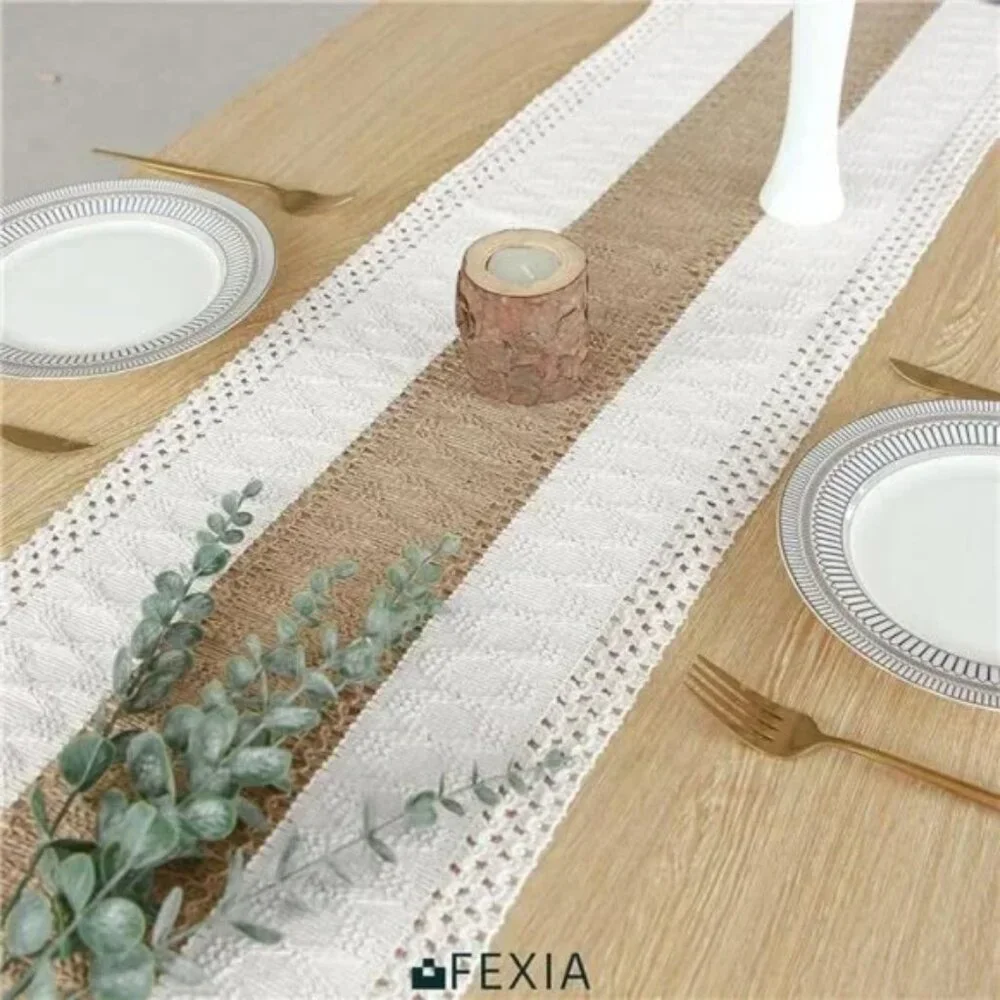 Boho Table Runner for Home Decor 72 Inches Long Farmhouse Rustic Table Runner